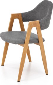 Krzesło na metalowym stelażu pokryte tkaniną K344