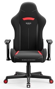 Fotel gamingowy materiałowy czarno-czerwony: Diablo X-Starter