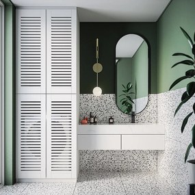 Drzwiczki ażurowe MDF lakierowany białe  99,3 x 59,4 cm KOLM