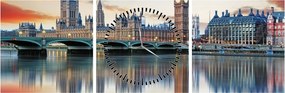 Obraz - Houses of Parliament w Londynie (z zegarem) (90x30 cm)