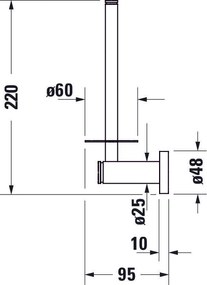 Duravit D-Code uchwyt na zapasową rolkę dla 1 rolkiChrom