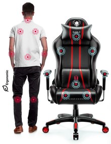 Fotel gamingowy Diablo X-One 2.0 Normal Size, czarno-czerwony