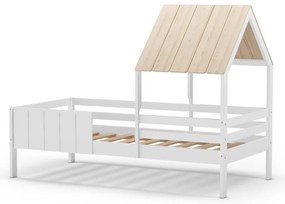 Białe łóżko dziecięce w kształcie domku 90x190 cm Valka – Marckeric
