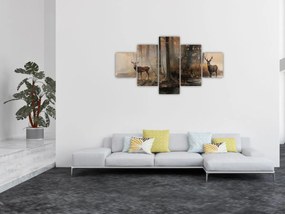 Obraz - Obraz dzikiej przyrody w stylu vintage (125x70 cm)