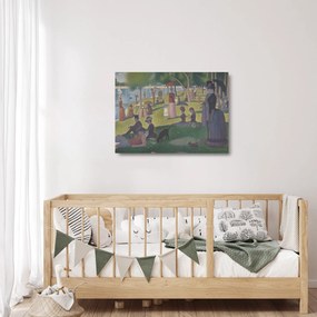 Obraz na szkle - Georges Seurat, A Sunday on La Grande Jatte, reprodukcje (70x50 cm)