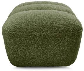 Zielony podnóżek z materiału bouclé Hippolyte – Bobochic Paris