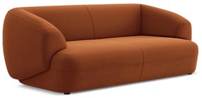 Pomarańczowa aksamitna sofa 212 cm Moana – Makamii