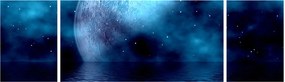 Obraz księżyca nad morzem (170x50 cm)