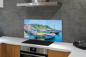 Szkło Ozdobne do Kuchni Statki w Zatoce pod Górami