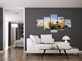 Obraz leżącego szczeniaka (125x70 cm)