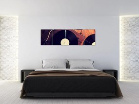 Obraz płyt gramofonowych (170x50 cm)