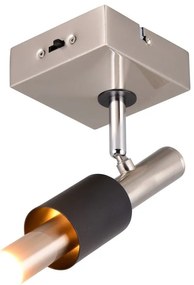 Lampa punktowa LED w czarno-srebrnym kolorze 20,5x10 cm Ikaris – Trio Select