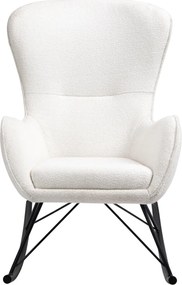 Nowoczesny fotel bujany na czarnych płozach Liberto 3