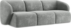 3-osobowa kanapa modułowa - z tkaniny szenilowej - szary - LANI