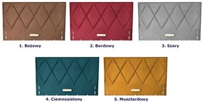 Musztardowe pikowane wezgłowie do łóżka Z9-Z77