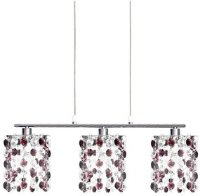 Burgundowe kryształowe lampy wiszące - 4X D215 W2-G71