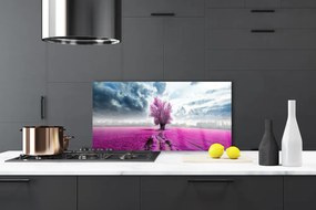 Panel Szklany Drzewo na Horyzoncie Łąki