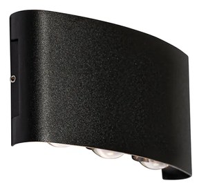 Zewnetrzna Lampa ścienna zewnętrzna czarna w tym LED 6-świateł IP54 - Silly Nowoczesny Oswietlenie zewnetrzne