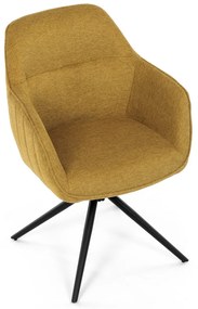 Zestaw krzeseł obiadowych z mechanizmem zwrotnymHC-536 YEL2, 2 szt.