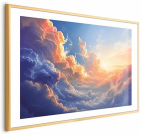 Plakat Symfonia barw 60x40 cm z ramą złotą z marginesem ARTGEIST B