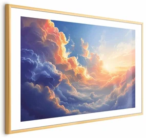 Plakat Symfonia barw 90x60 cm z ramą złotą z marginesem ARTGEIST B