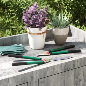 Outsunny Zestaw nożyc ogrodowych 2-częściowy, długość ostrza 40 cm, nożyce do gałęzi z powłoką nieprzywierającą