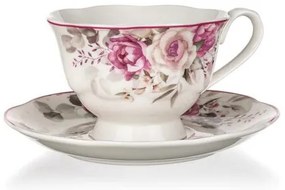 Banquet Ceramiczny kubek z spodkiem Rose 220 ml