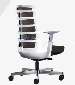 Fotel biurowy Spinelly M 998W biały, zgodny z normą BHP