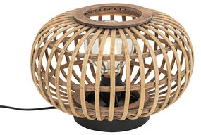 Orientalna lampa stołowa z bambusa - AmiraKolonialny Oswietlenie wewnetrzne