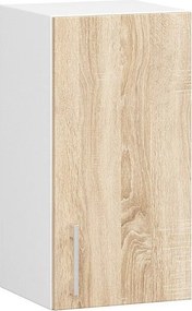 Szafka kuchenna AKORD W30 system LIMA Biała 30 cm 1 drzwi kolor Dąb Sonoma mat 2 półki 30x30,5x58 cm