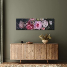 Obraz - Kwiaty ogrodowe (170x50 cm)
