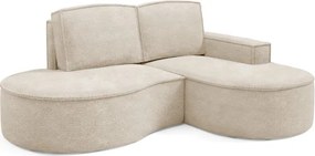 Narożnik MOLLY Prawostronny bez funkcji spania, wolnostojący tkanina ABRIAMO 03 Beżowy