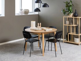 Stół okrągły rozkładany 115-154 cm Firenze, kolor dębowy lakierowany