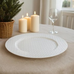 Talerz świąteczny z plecionką, Ø 33 cm