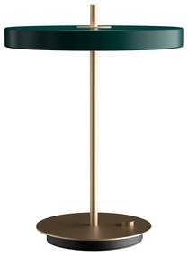 Ciemnozielona lampa stołowa LED ze ściemniaczem i metalowym kloszem (wysokość 41,5 cm) Asteria Table – UMAGE