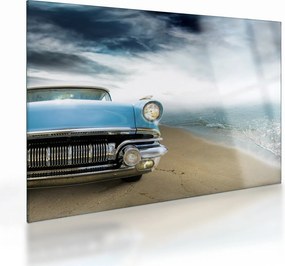 Obraz na szkle - Kabriolet w stylu vintage (70x50 cm)
