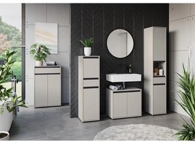 Szara szafka pod umywalkę 63x55 cm Lemont – Germania