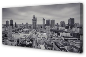 Obraz na płótnie Warszawa Wieżowce panorama