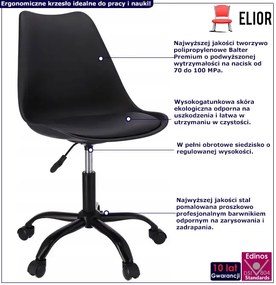 Fotel Obrotowy Czarny Na Kółkach Do Biurka F5-R89