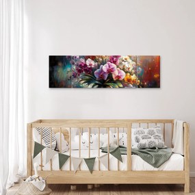 Obraz - Wazon z kwiatami II. (170x50 cm)