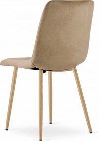 PROMOCJA Brązowe aksamitne krzesło LAVA II. jakość II