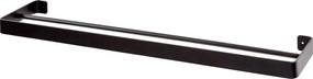 Wieszak ścienny na ręczniki HANDY 60x12,5 cm, czarny
