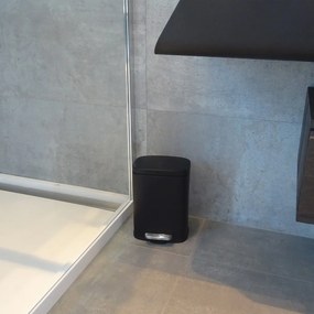 Spirella Kosz na śmieci z pedałem soft-close Akira 12 l, matowy czrny, 12 l