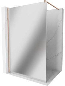 Mexen Kioto ścianka prysznicowa Walk-in 140 x 200 cm, lustro 8 mm, miedź szczotkowana - 800-140-101-65-50