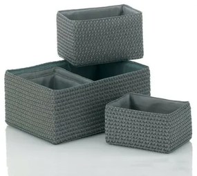 Kela 5-częściowy komplet koszy do przechowywania RIMOSSA, szary