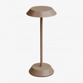 Bezprzewodowa Lampa Stołowa Led Z Żelaza Oravella Moka Brown - Sklum