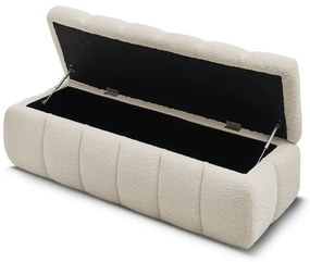 Beżowa ławka z materiału bouclé Mont Blanc – Bobochic Paris