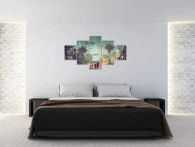 Obraz - miasto w przyszłości (125x70 cm)