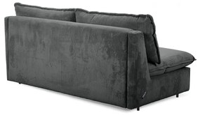 Ciemnoszara sztruksowa rozkładana sofa 184 cm Isadora – Bobochic Paris