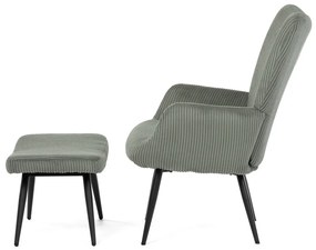 Fotel relaksacyjny z podnóżkiem L7285 GRN6,zielony